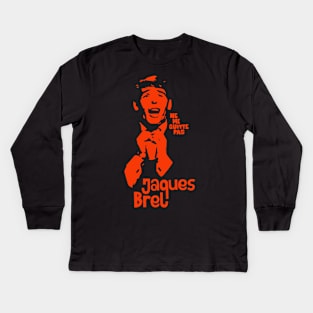 Amsterdam: Tribute Illustration to Jacques Brel's Iconic Song Kids Long Sleeve T-Shirt